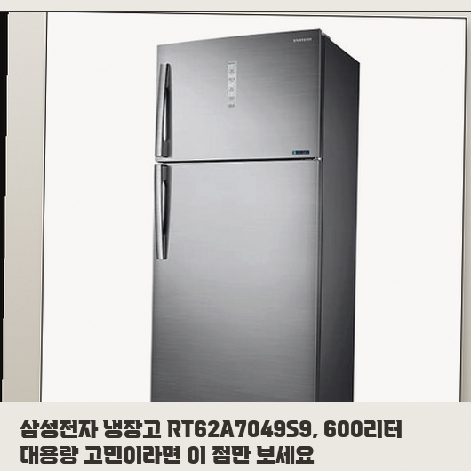 삼성 냉장고 RT62A7049S9, 615L 일반 대형, 가족 수에 따른 적절한 용량일까
