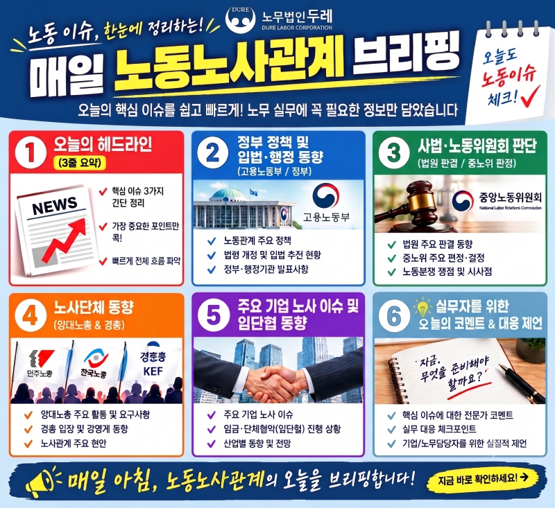 2026-09-12 일일 노동·노사관계 브리핑