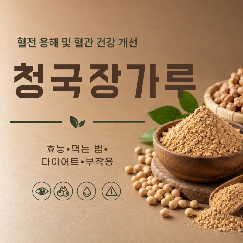 청국장가루 효능 7가지 먹는법 다이어트 부작용