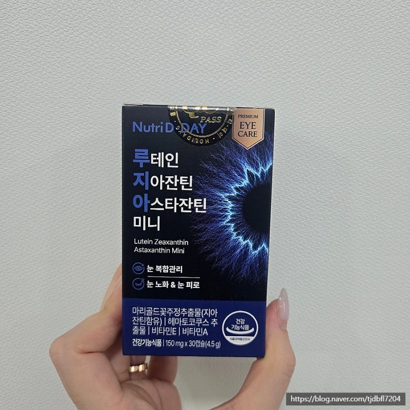 직장인 눈 건강 관리 영양제 추천, 뉴트리디데이 루테인 지아잔틴 아스타잔틴 미니