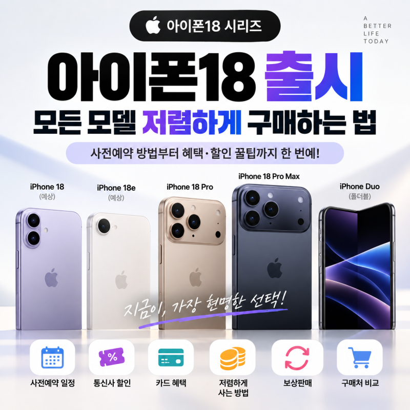 아이폰18 프로·프로맥스·듀오 싸게 사는 법｜사전예약 시간·자급제·통신사 혜택 총정리