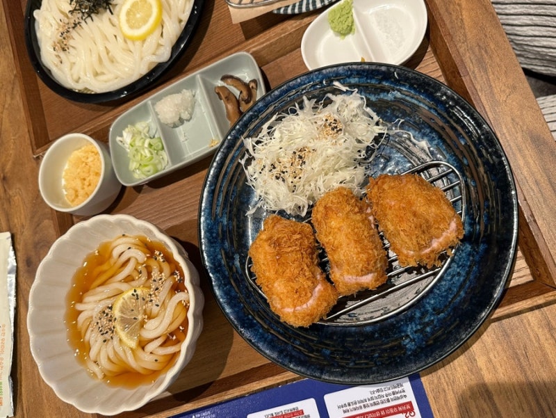 금천구청역 맛집 우동키노야 쫀득한 냉우동과 촉촉한 안심카츠