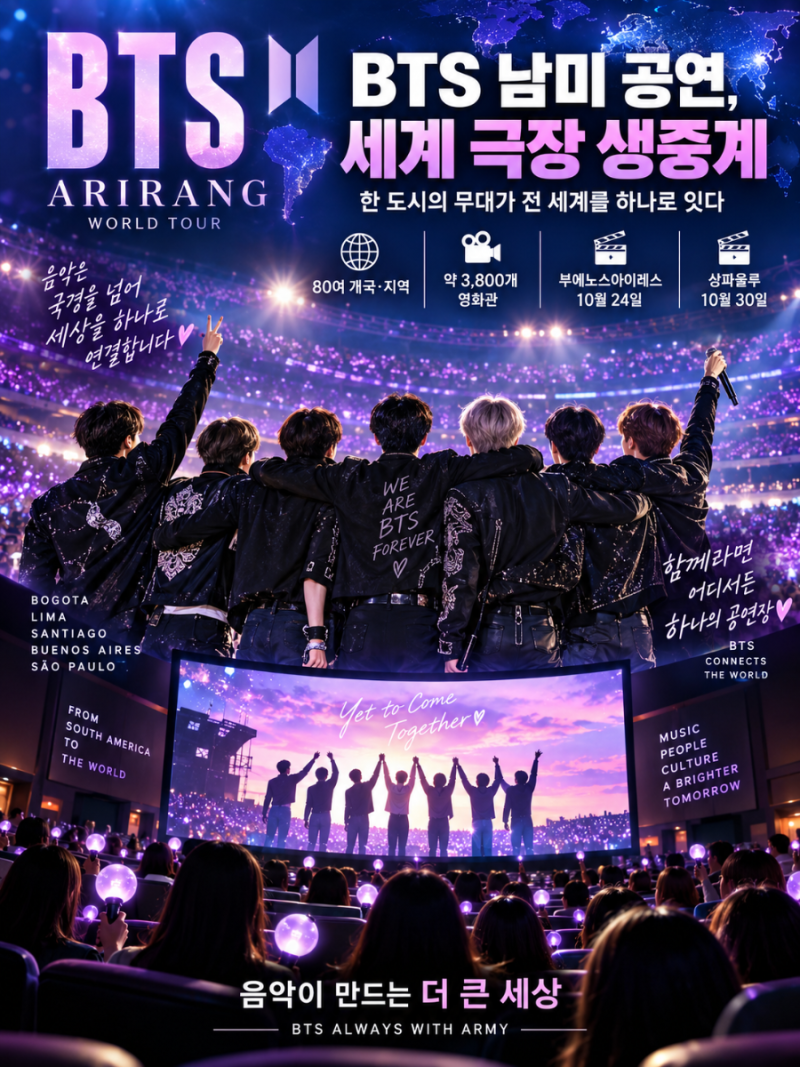 BTS 남미 공연, 세계 극장으로 간다