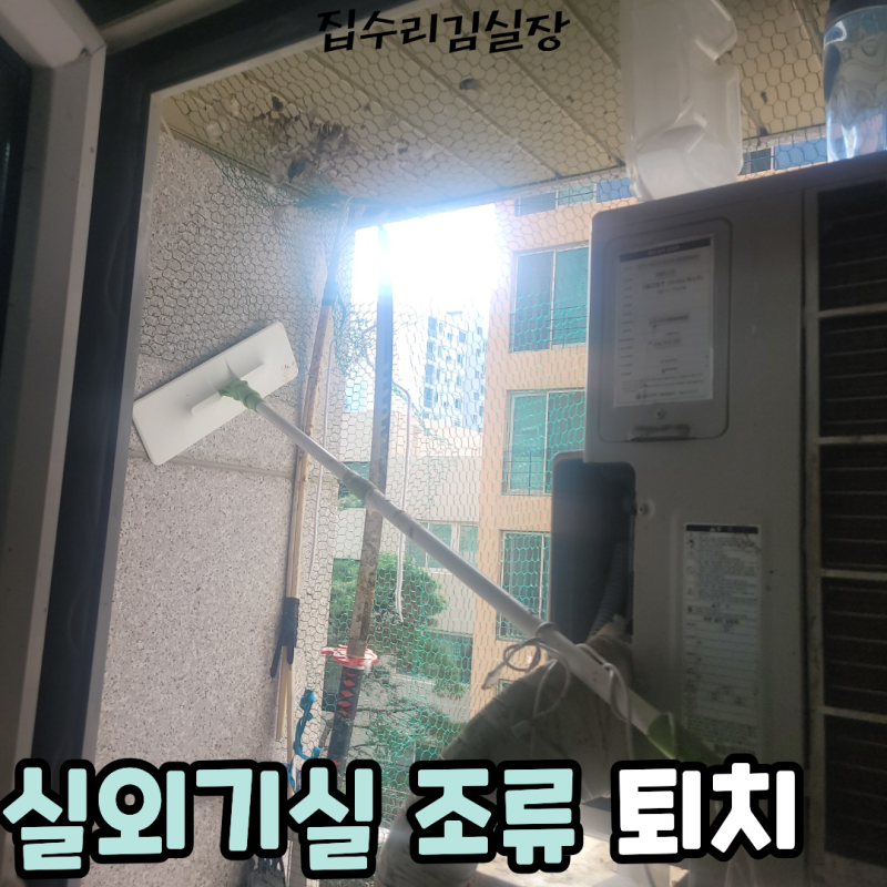 아파트 실외기실 셀프 비둘기 퇴치망 실패 복구 전문 업체