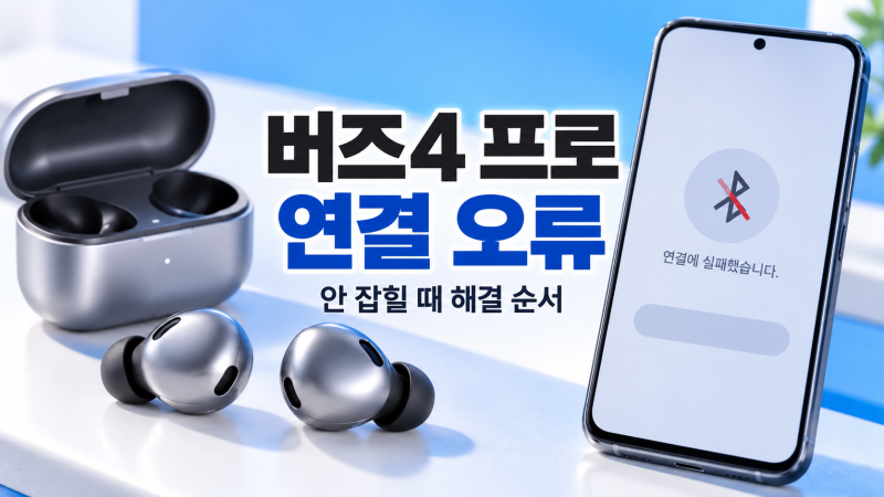 갤럭시 버즈4 프로 연결 오류 새 제품인데 안 잡힐 때 해결법