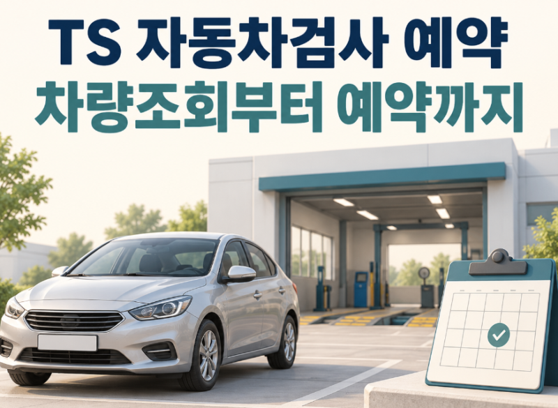 TS 자동차 검사 예약 방법, 사이버검사소에서 날짜·검사소 선택하는 순서