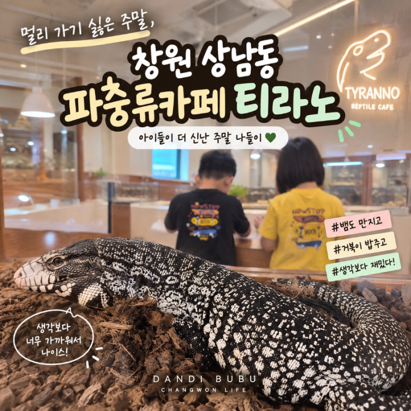 창원 아이와 가볼만한곳 [멀리 가기 싫은 주말, 상남동 파충류카페 티라노]