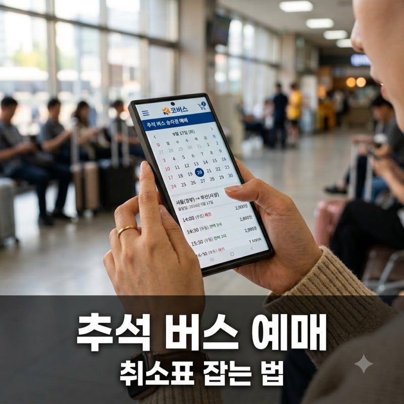 "표가 없다고?" 추석고속버스예매일정 놓쳤을 때 취소표 줍는 의외의 시간대