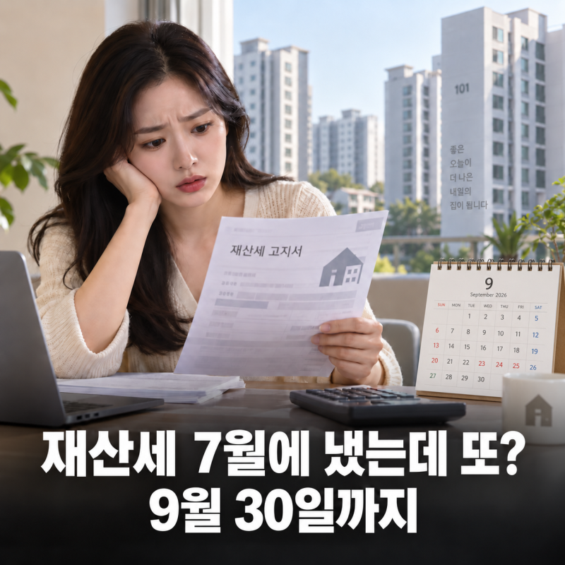 9월 재산세 납부기간 30일까지, 7월에 냈는데 왜 또?