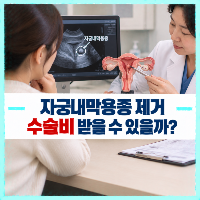 생리 아닌데 피가 보여 검사했더니 자궁내막용종? 제거하면 수술비도 받을 수 있을까