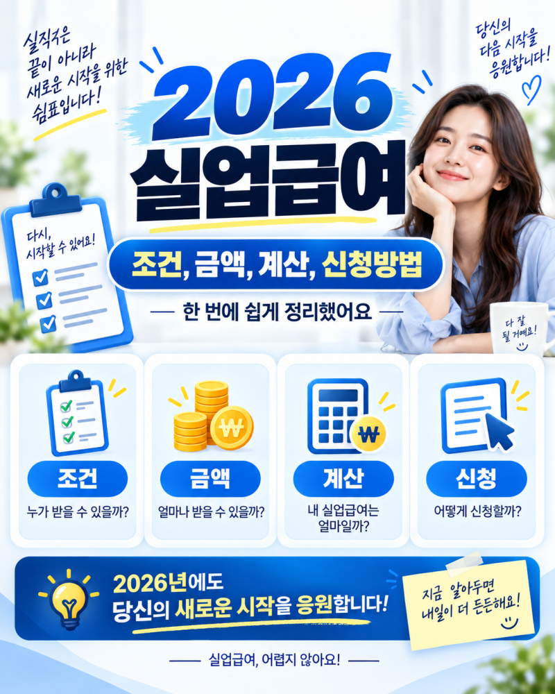2026 실업급여 조건부터 금액 계산, 신청방법까지 한 번에 정리해봤어요