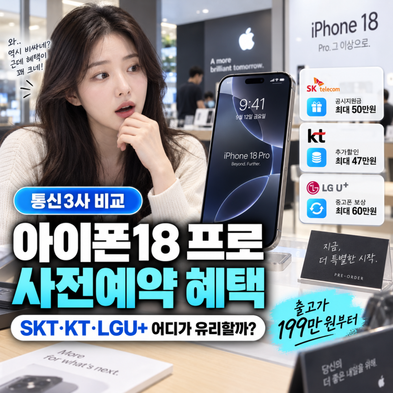 아이폰18 프로 사전예약 가이드: 통신사별 최대 할인 받는 법