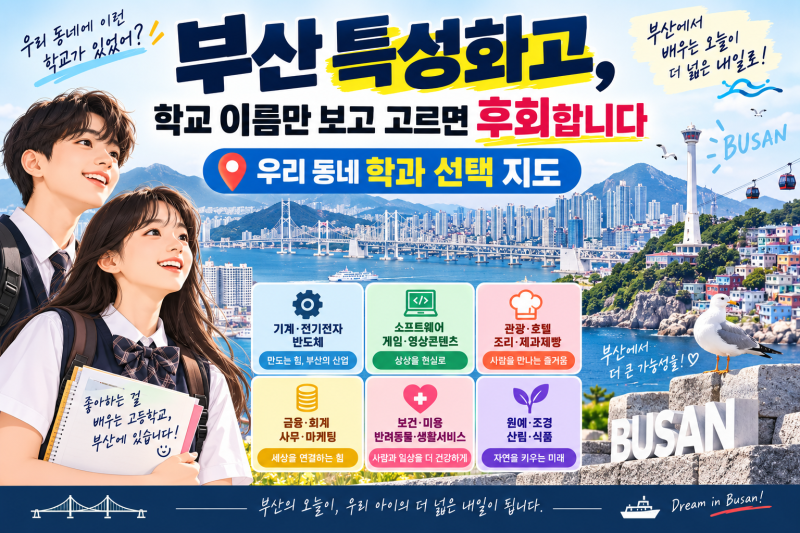 부산 특성화고, 학교 이름만 보고 고르면 후회합니다｜우리 동네 학과 선택 지도