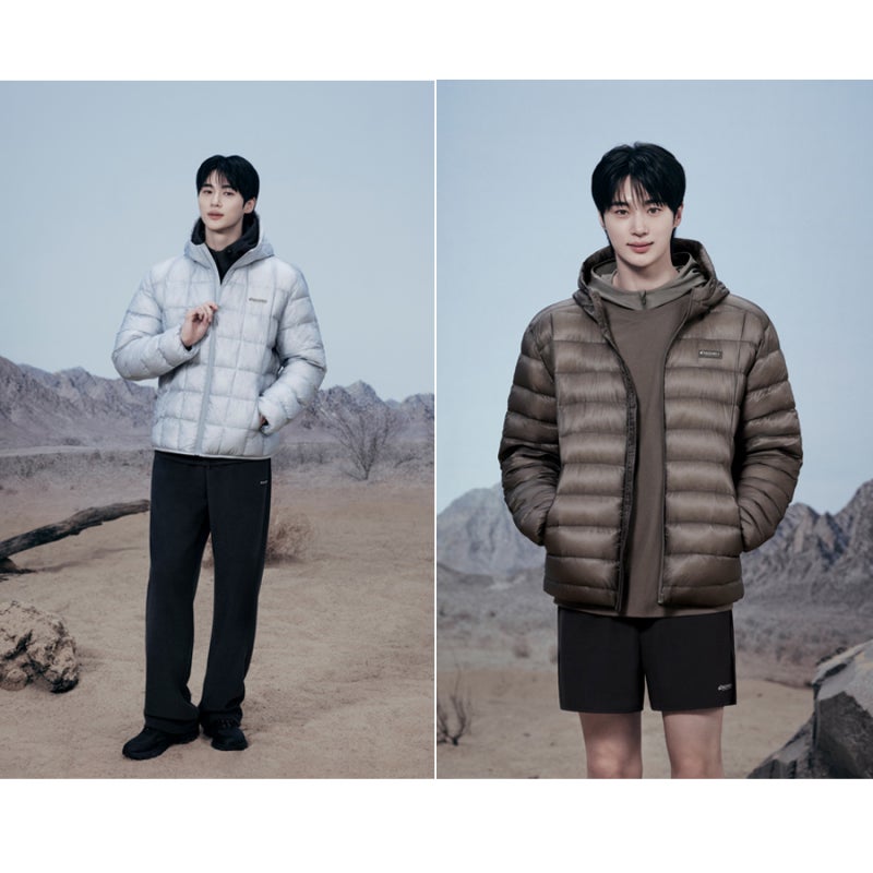디스커버리 26FW 변우석 화보 착장 남자 경량패딩 바람막이 러닝화 추천