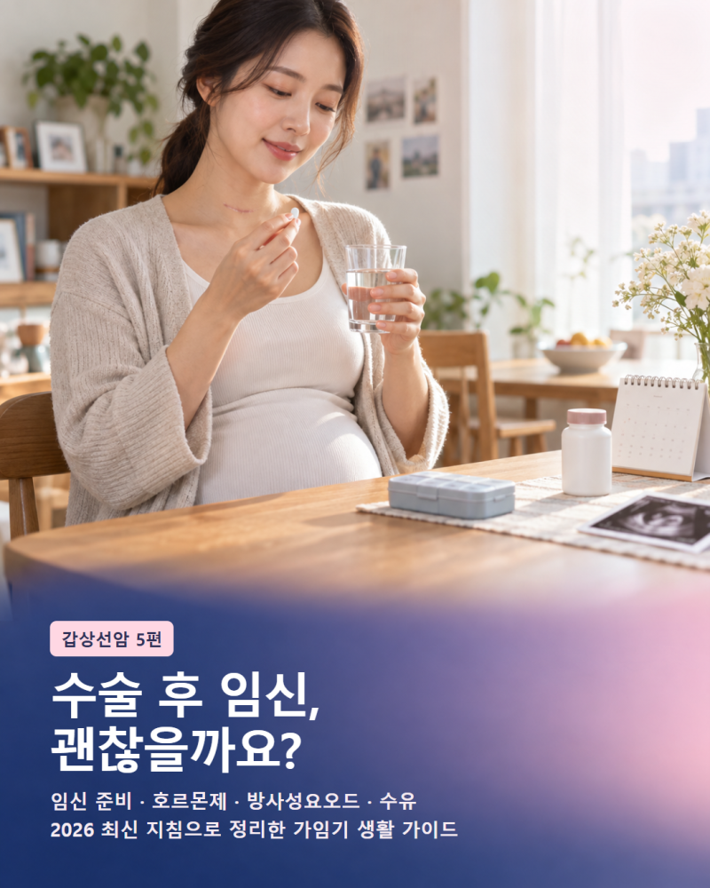 갑상선암 5편｜수술 후 임신해도 될까? 호르몬제·방사성요오드·출산·수유 총정리