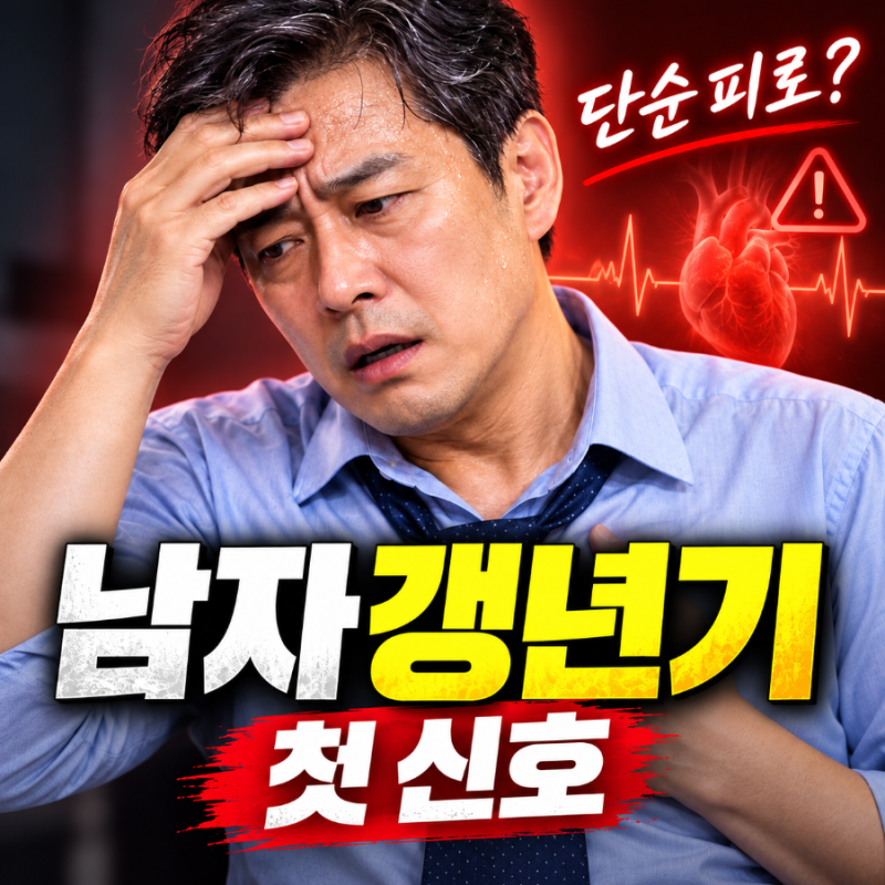 남자갱년기증상 초기 (+자가진단, 나이) - 단순 피로로 착각해 방치했다간 큰 병 되는 첫 신호