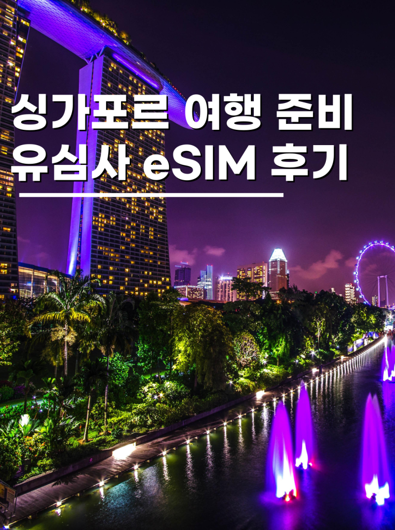 싱가포르 이심 추천 유심사 eSIM 가격 사용법 후기