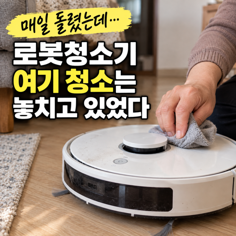 로봇청소기 매일 돌리면서.. 여기 청소는 놓치고 있었다