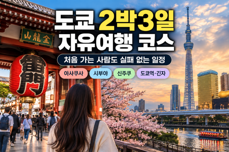 도쿄 2박3일 자유여행 코스 처음 가는 사람 일정 총정리