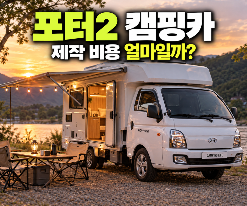 포터2 캠핑카 제작 비용 얼마? 중고차 구입부터 총예산까지