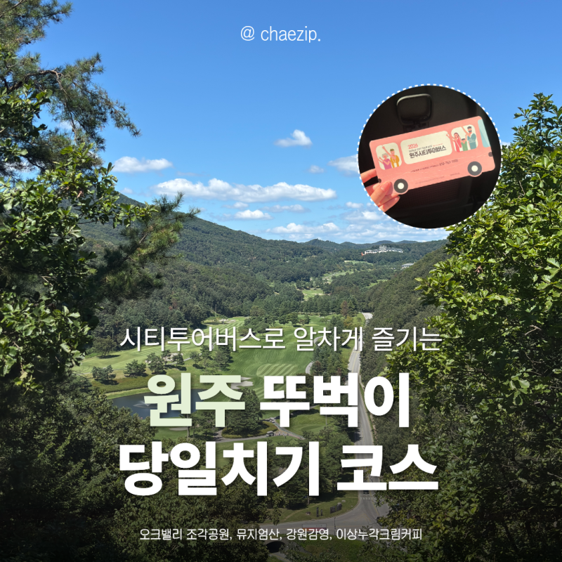 [원주 뚜벅이 당일치기 코스] 시티투어버스로 즐기는 알찬 여행 :: 오크밸리 조각공원, 뮤지....