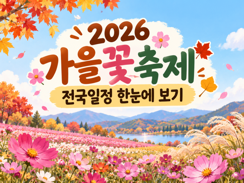 2026 가을꽃축제 전국 일정 총정리 9월 10월 꽃구경 가볼만한곳