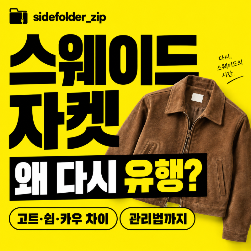 2026 가을 스웨이드 자켓 왜 이렇게 많이 보일까? 고트·쉽·카우 차이와 관리법