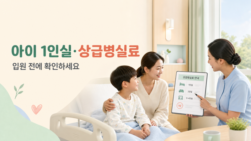 아이 입원 1인실·상급병실료, 실손보험에서 얼마나 확인해야 할까요?