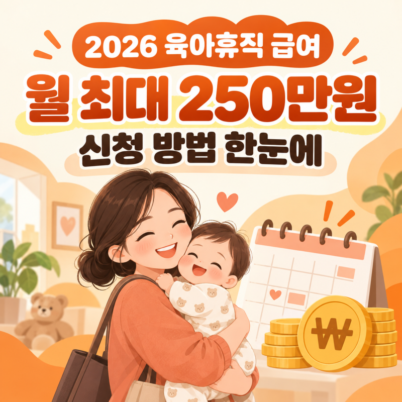 2026 육아휴직 급여 총정리｜월 최대 250만원·신청 방법