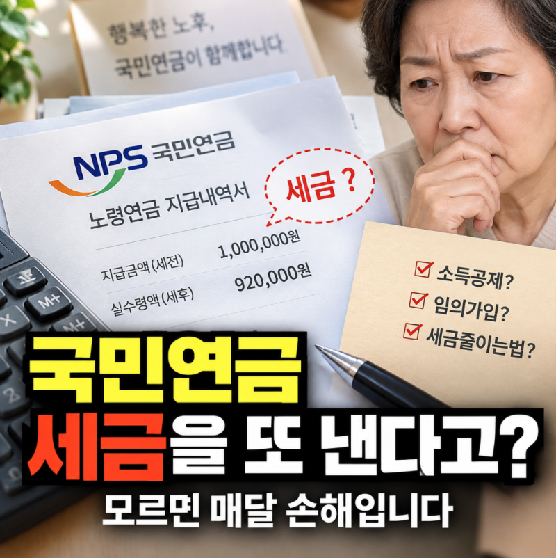 국민연금 세금 줄이는 법, 소득공제 여부 확인 방법
