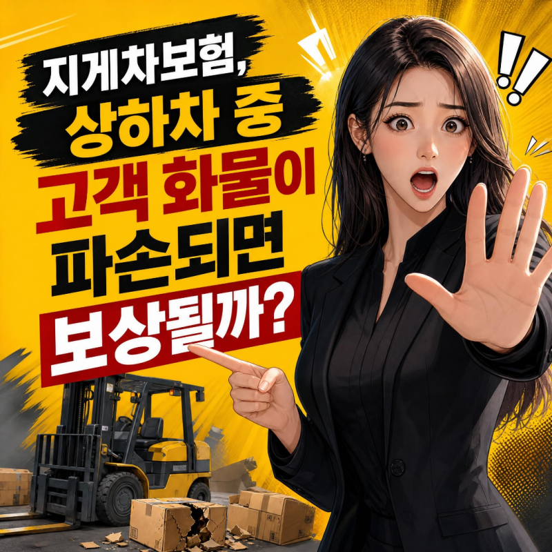 지게차보험, 상하차 중 고객 화물이 파손되면 보상될까?