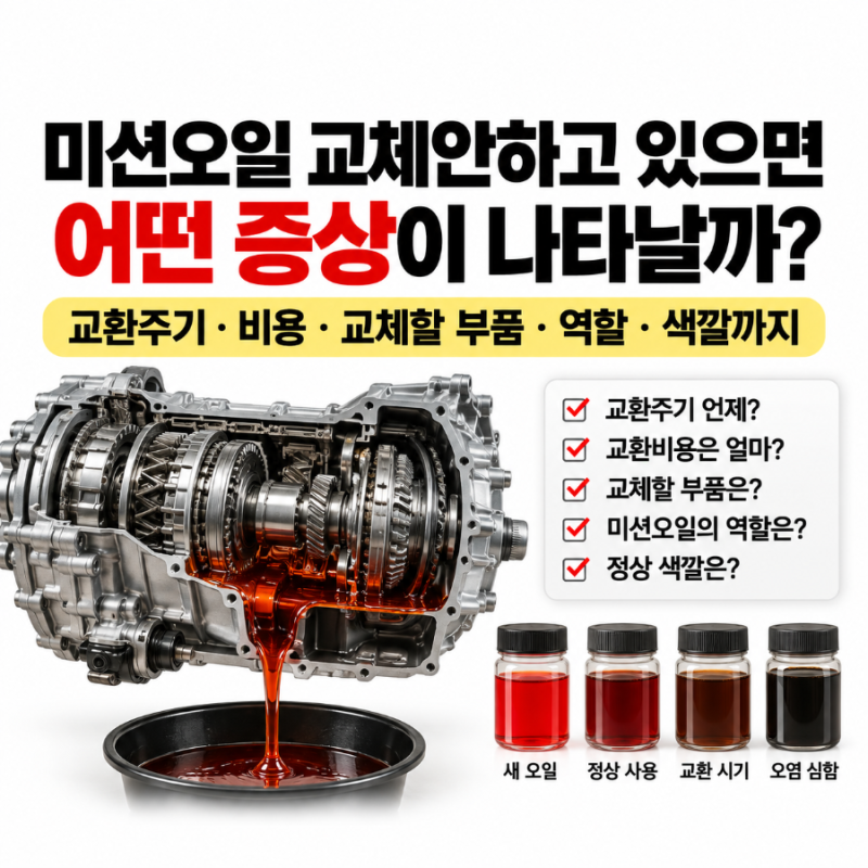 미션오일 교환주기 증상 비용 역할 색깔