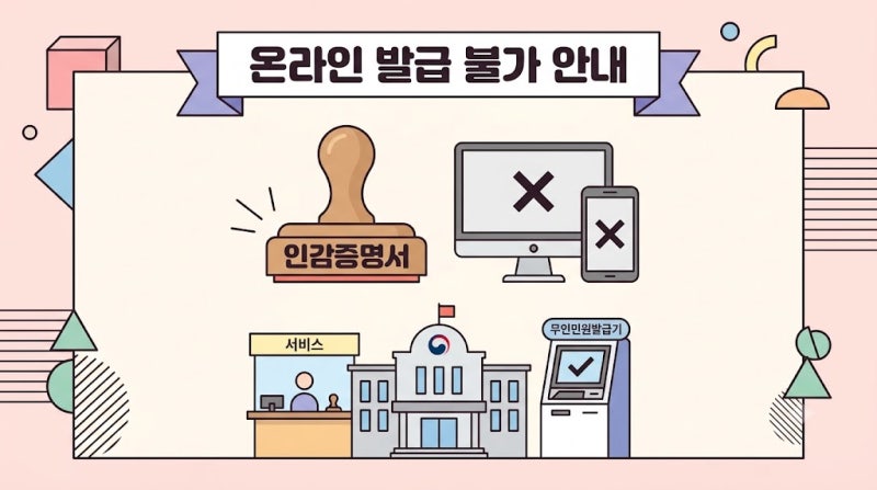 인감증명서 온라인 발급 제한 사유 및 무인발급기 위치 조회