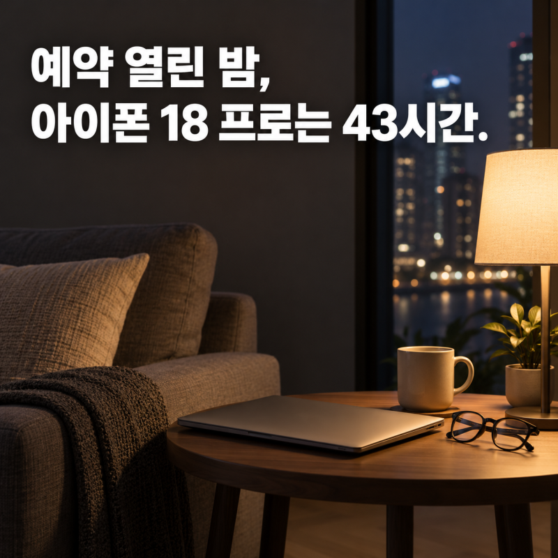 프로 맥스 1차 예약, 24분 만에 끝났습니다 — 조리개가 움직이는 첫 아이폰 18 프로, 17프로 차....