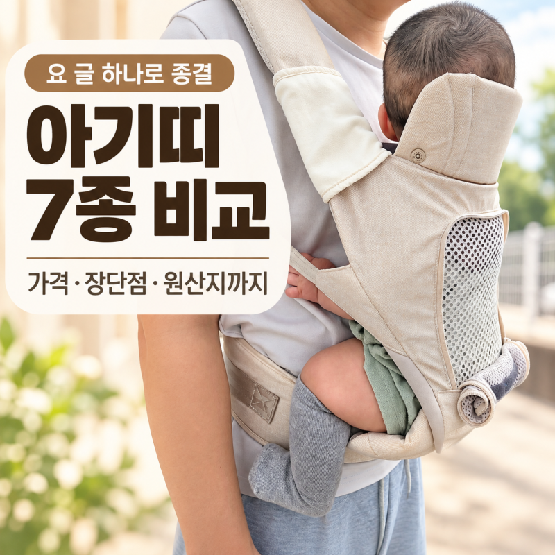 요 글 하나로 종결✨ 아기띠 7종 전격 비교 (가격/장단점/원산지/후기)