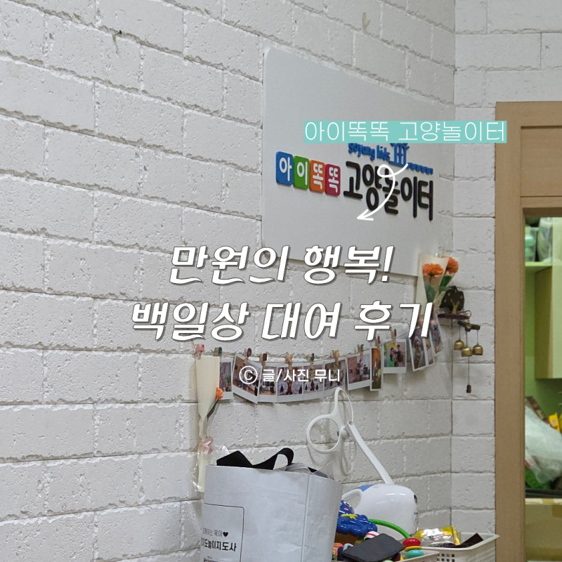 고양시 육아종합지원센터 무료 백일상 대여 예약 방법｜일산 셀프 백일상 준비 비용 아끼기