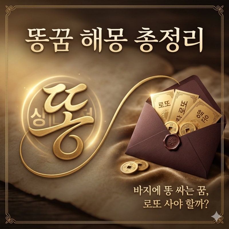 똥꿈 해몽 총정리, 바지에 똥 싸는 꿈 로또 사야 할까?