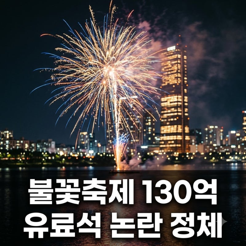 "130억 쏟아부었다" 여의도 불꽃축제 한화 비용, 22만원 유료석 시야 논란의 정체
