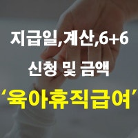 육아휴직급여 신청 방법 및 금액 지급일 계산 기간 6+6 조건 등 정리