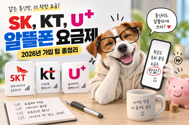 sk , kt , u+ 통신사별 알뜰폰요금제 2026년 가입 팁 총정리 [원당휴대폰성지 도매폰]