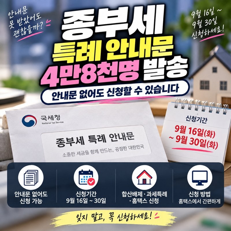 종부세 특례 안내문이 안 왔다｜그래도 대상이면 신청할 수 있을까