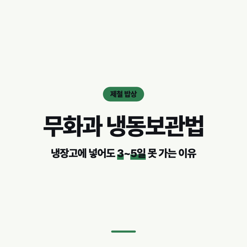 무화과 냉동보관법, 냉장고에 넣어도 3~5일 못 가는 이유