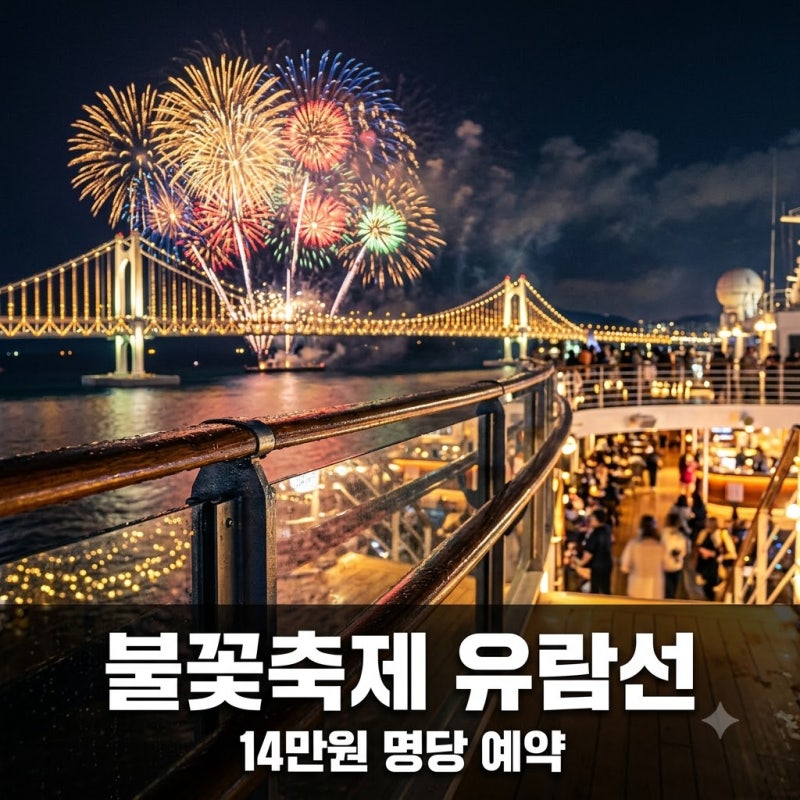 "1인 14만원대?" 부산불꽃축제2026유람선, 명당 시야 따로 있다?