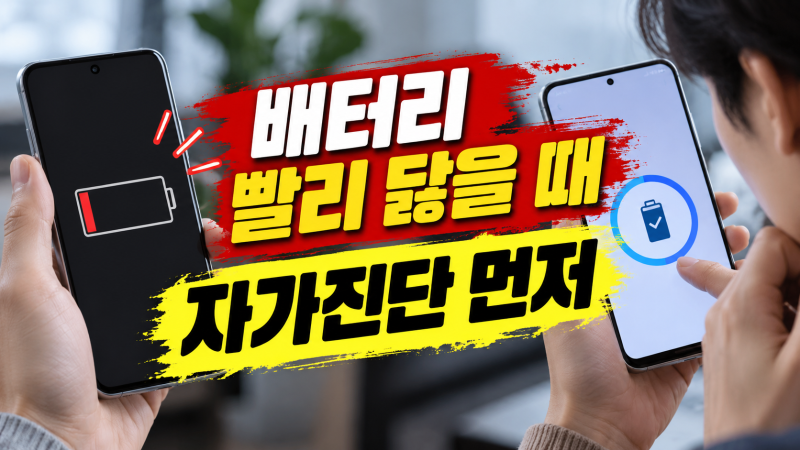 휴대폰 배터리 빨리 닳기 시작했을 때: 갤럭시 배터리 상태 자가진단부터