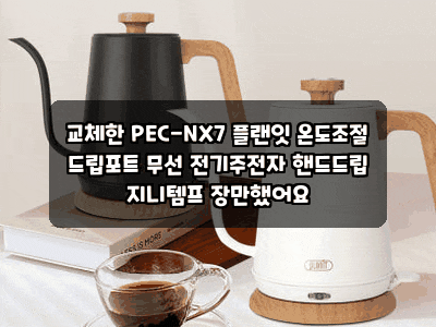 교체한 PEC-NX7 플랜잇 온도조절 드립포트 무선 전기주전자 핸드드립 지니템프 장만했어요