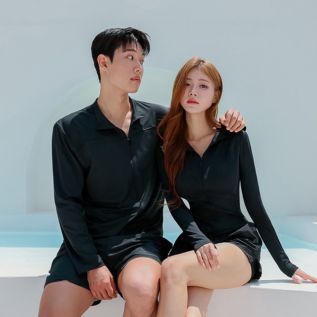 크라시앙 컷라인 커플집업 래쉬가드 실제 사용기