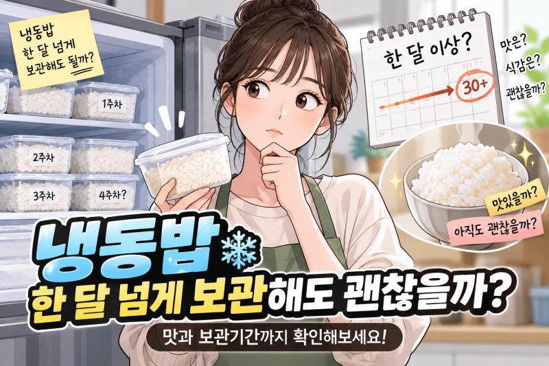 냉동밥 한 달 넘게 보관해도 될까? 안전 기간과 맛 유지법