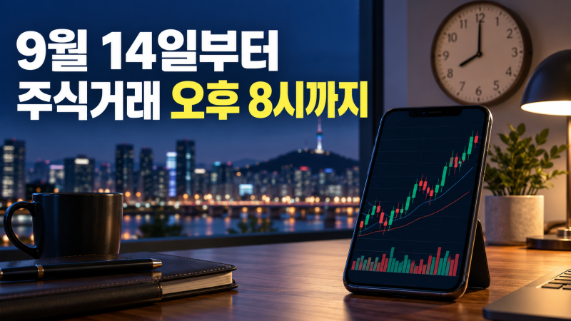 2026 주식 거래시간 변경｜9월 14일부터 오후 8시까지, 애프터마켓 달라지는 점은?