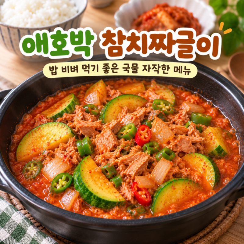 애호박에 참치 한 캔 넣었더니 밥도둑 됐어요｜애호박 참치짜글이 초간단 레시피