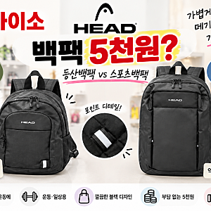 다이소 헤드 백팩 5천원, 등산 vs 스포츠 어떤 걸 골라야 할까